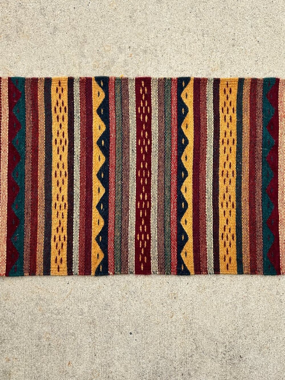 Vintage Southwestern Wool Rug Wall Hanging